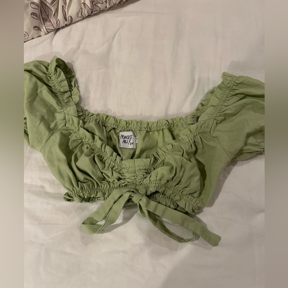 Princess polly green cropped top